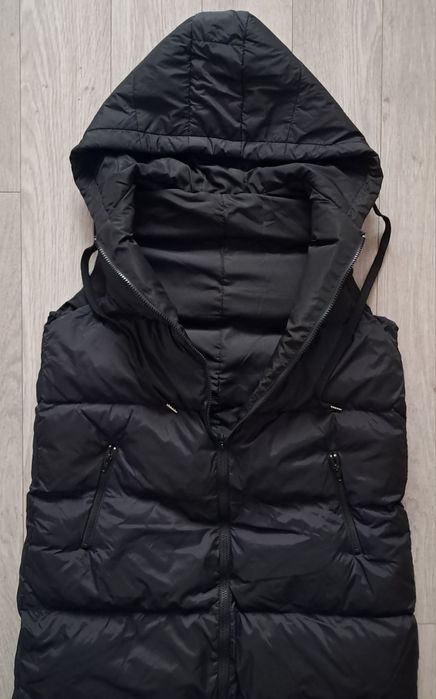 Дамски дълъг елек с качулка, размер - M .