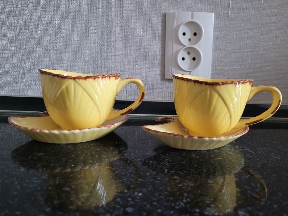 Чайная пара в форме листья