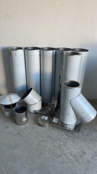 Horn de inox Coș de fum Burlane din inox izolate!