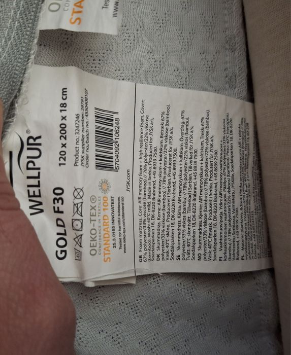 Saltea WELLPUR 120x200x18 cm