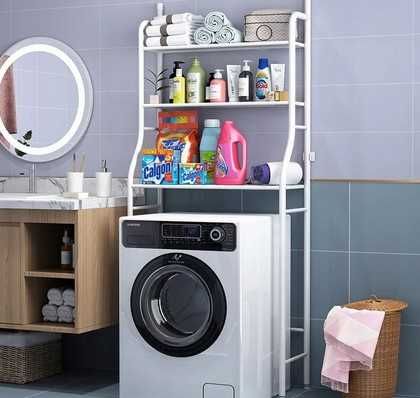 Метална етажерка за над пералня тип стелаж за тоалетна