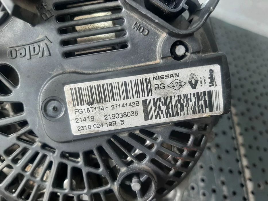 alternator 1.5 dci k9ku873 nissan qashqai 2 suv j11  231002419r-b