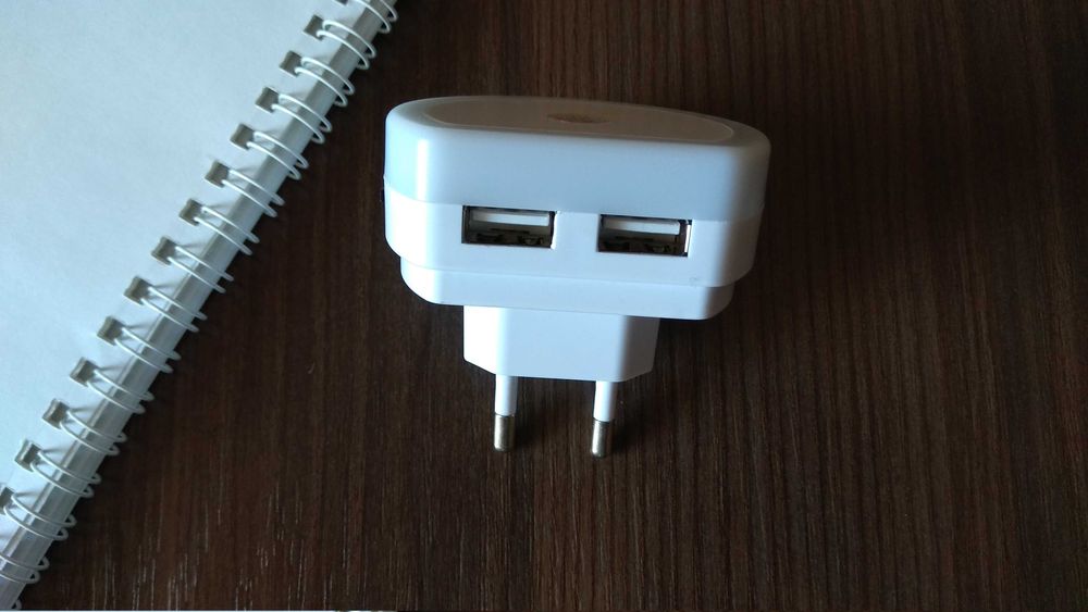 Ночник LED + двойное USB зарядное устройство