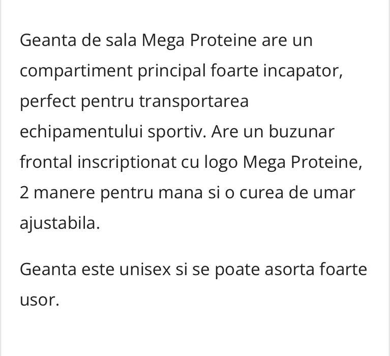 Geanta pentru sală Mega Proteine…
