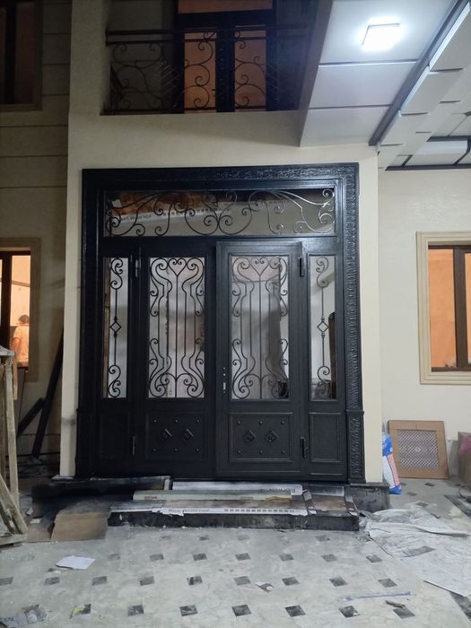 Дарвоза ва хар хил темир панжараларни краска килиш