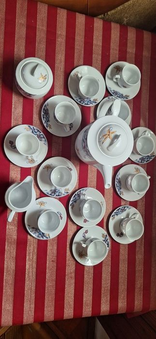 Set portelan servire ceai cafea 12 persoane