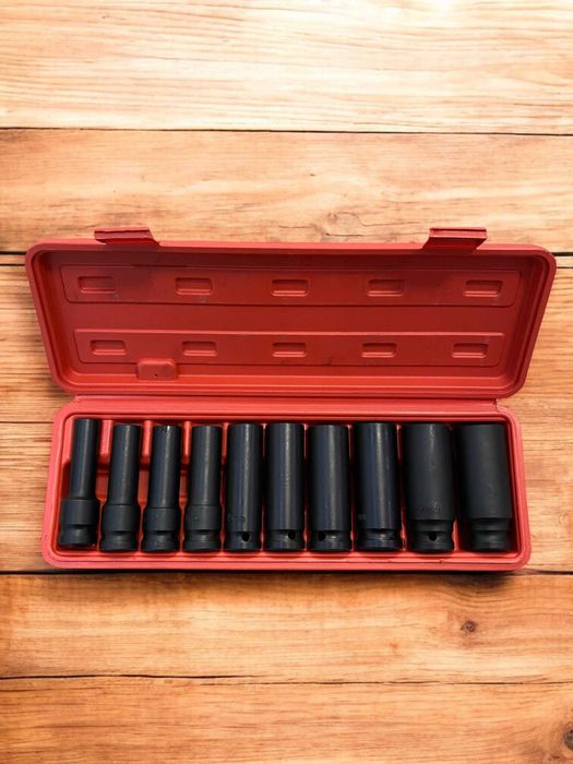 Комплект ударни вложки дълбоки 10ч (1/2) 10мм до 24мм