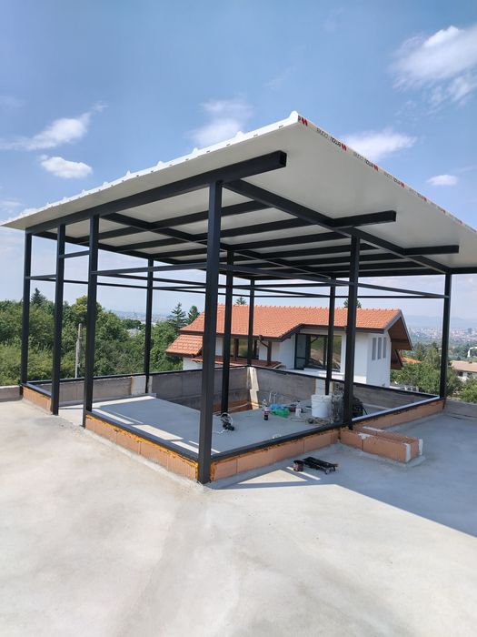 Навеси, гаражи, метални конструкции