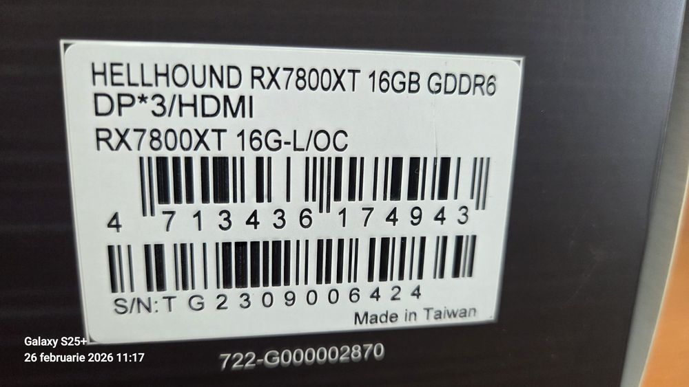AMD RX 7800 XT PowerColor in garantie
