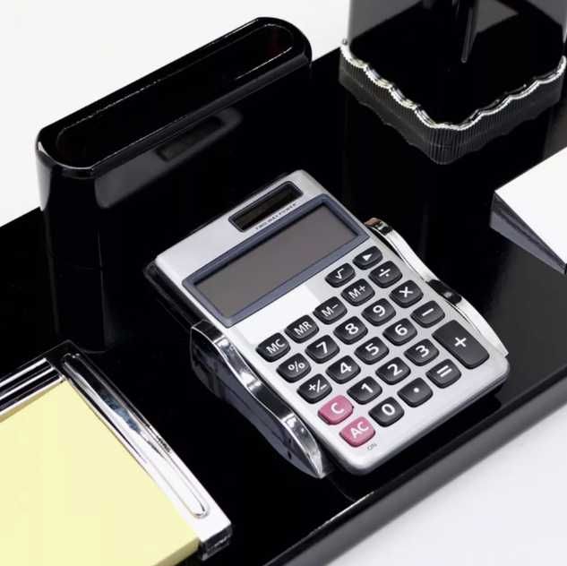 Набор Настольный Канцелярский 6в1 - Часы / Калкульятор / Заметница