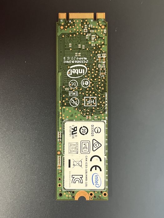 SSD NVME PCIE Data 3 M.2 Intel 256 Gb