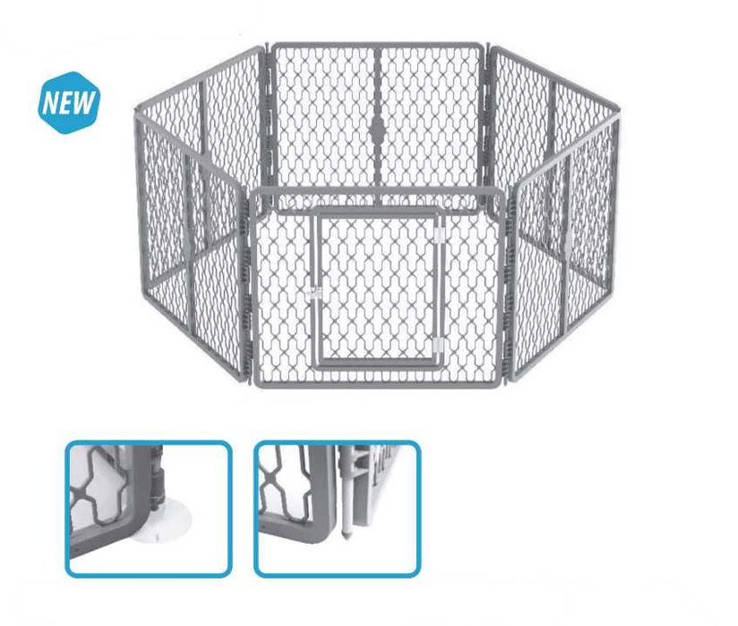 Пластмасово заграждение за куче / Голяма сгъваема клетка за куче
