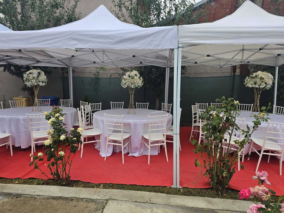 Corturi , Scaune Chiavari ,mese rotunde de inchiriat pt evenimente
