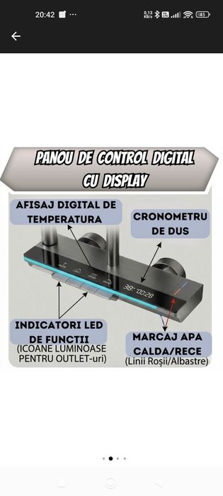 Coloana de dus multifuncțională. Nou