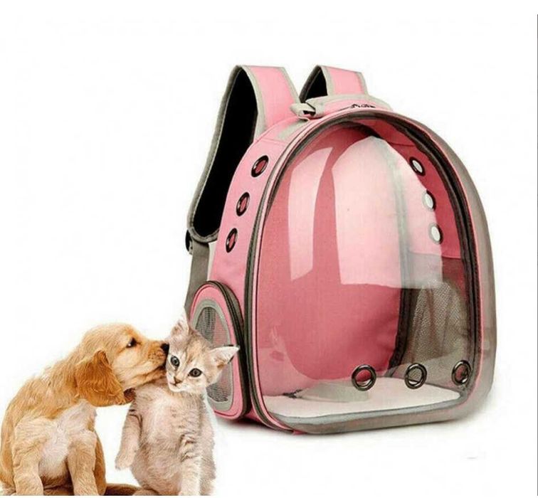Розова раница- транспортна чанта за домашни любимци