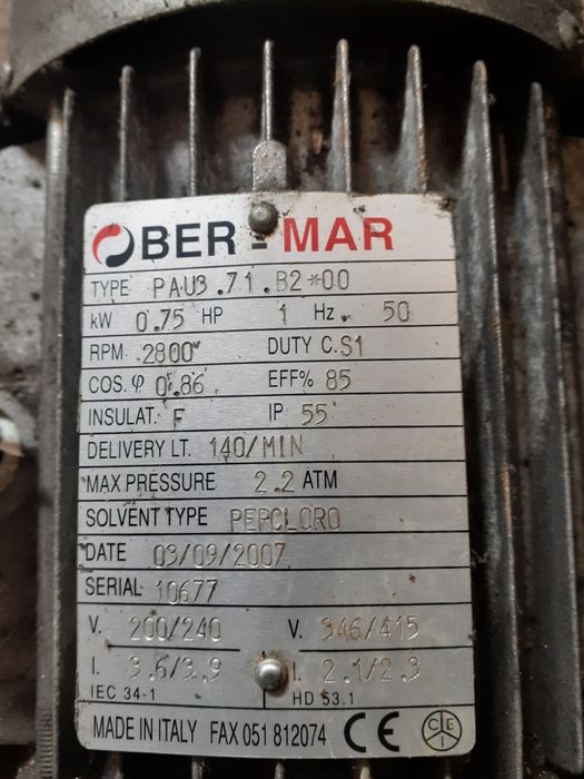 Pompă 380v diverse substanțe