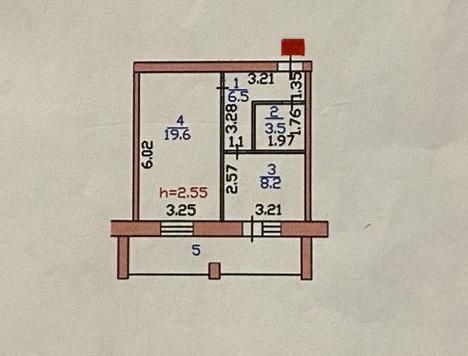 1 комнт, 5/5, 40,8кв