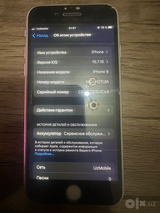 Iphone 8 xama joyi radnoy