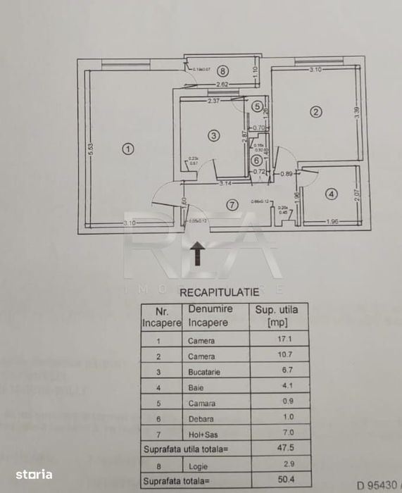 2 camere Dristor decomandat, inst. schimb., metrou, 50 mp, renovat