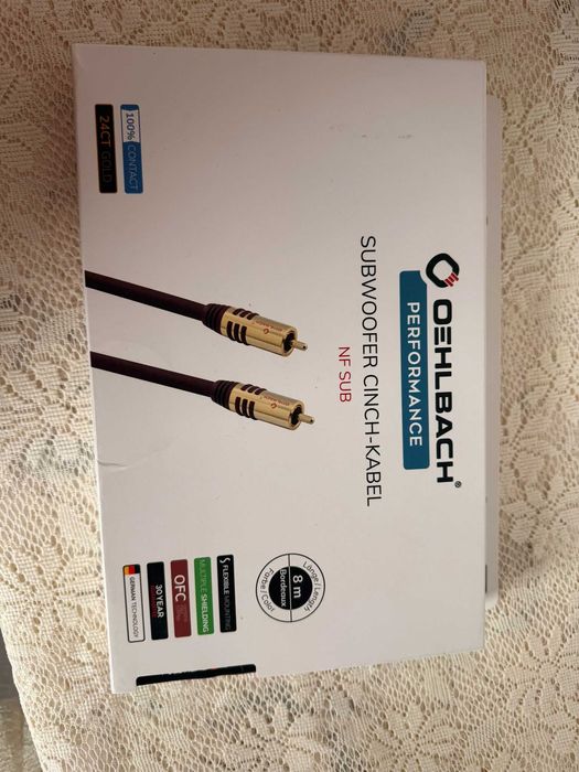 Cablu Subwoofer suflat cu aur