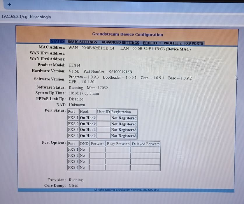 Голосовой шлюз Grandstream HT814