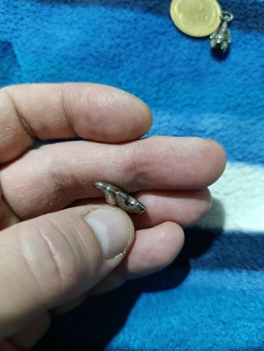 Слоник серебро кулон редкий