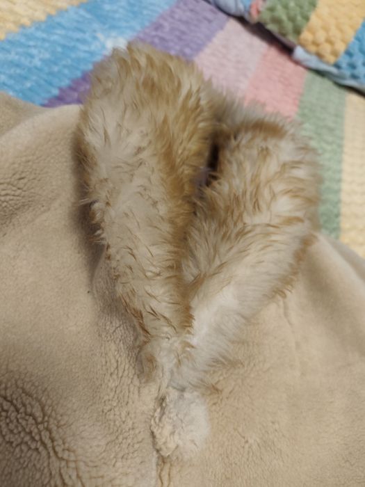 Дамско кожено  палто с Яка