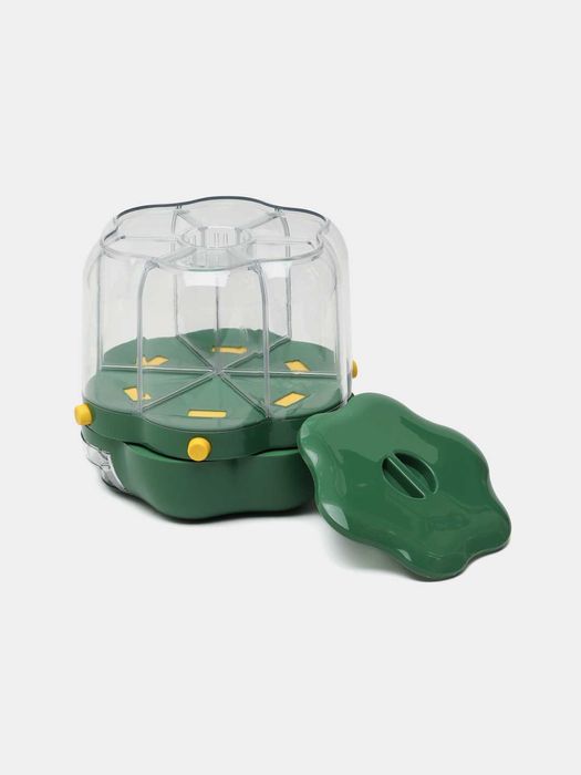 Органайзер для круп, с дозатором, вращающаяся, 6 отсеков