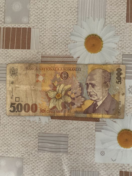 Bancnota 5000 lei, Lucian Blaga, 1998