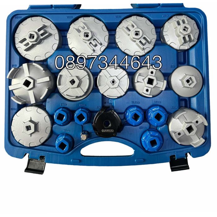 Професионален комплект ключове за маслен филтър  19 части HAWEK