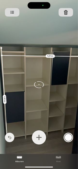 Biblioteca alb cu bleumarin