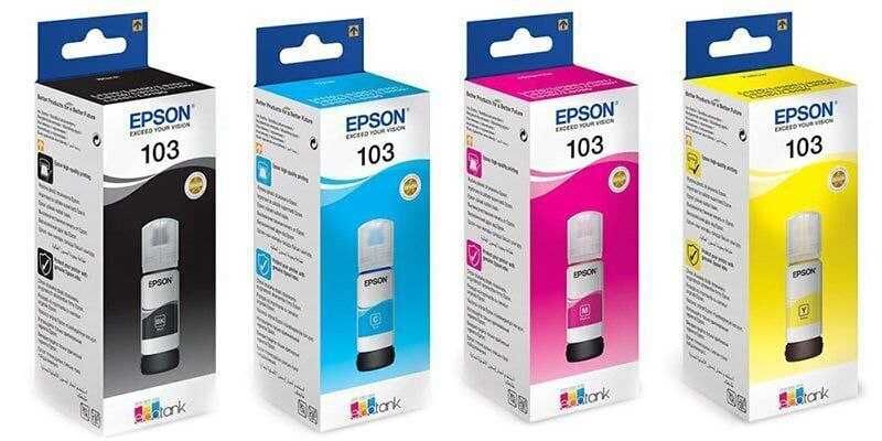 Оригинал чернил Epson 103 для L3200/L3260/L5290 C13T00S64A