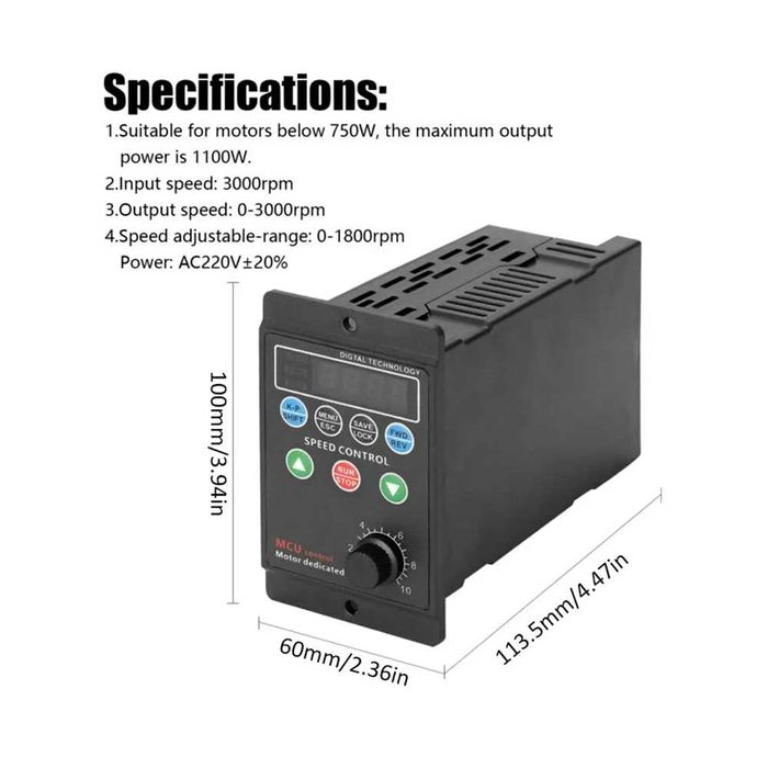 Controler turatie motor asincron, intrare/iesire 220V, putere 750W