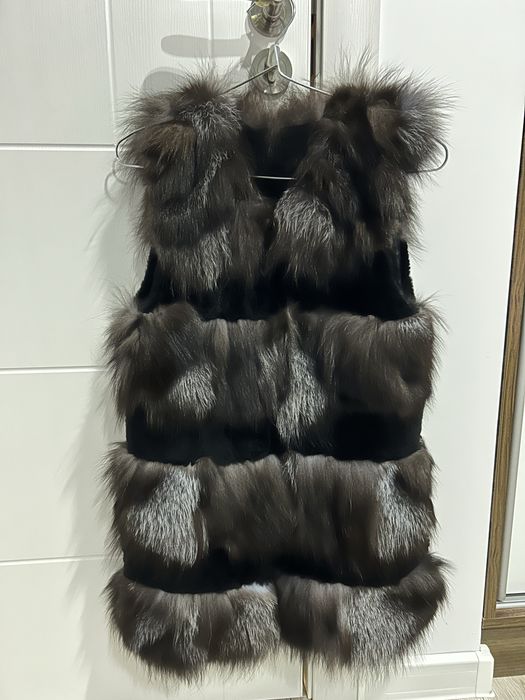 Дамски елек с естествен косъм