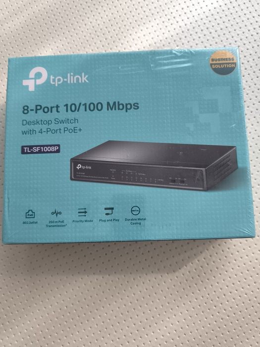 Продам Desktop Switch with 4- Port PoE+ TP-Link TL-SF1008P