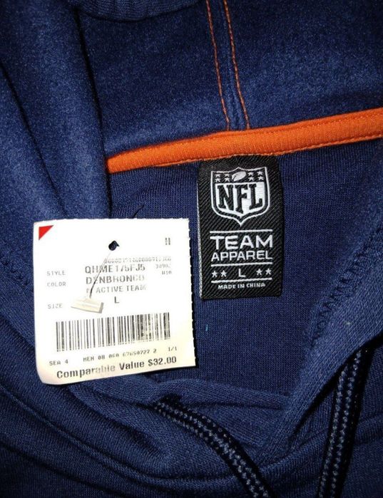 Из Америки, толстовка с капюшоном, бренда Denver Broncos