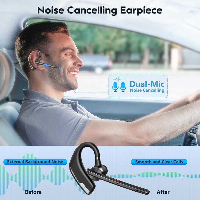 Бизнес Bluetooth слушалка New bee M50 – Шумопотискане, Bluetooth 5.2