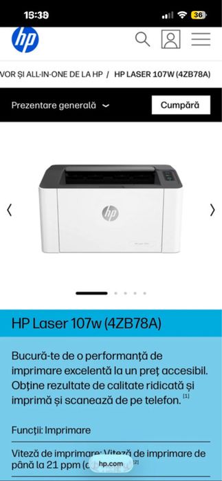 Imprimanta HP Laser 107w