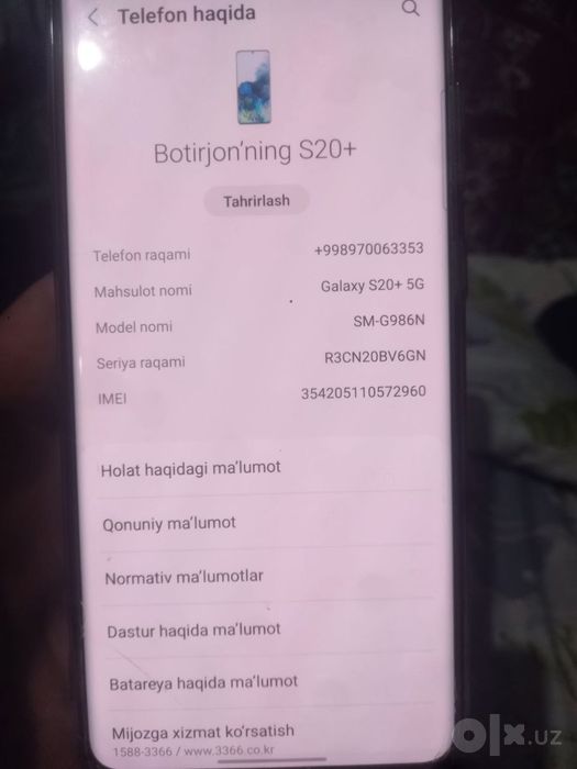 S20+5g sotiladi srochniga