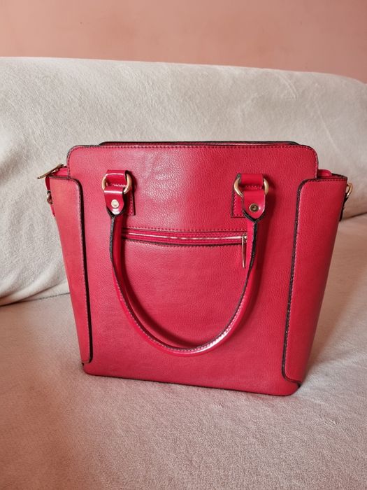 Дамска чанта еко кожа червена