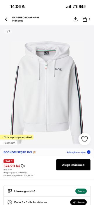 Hanorac emporio armani  EA7