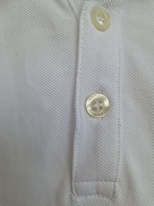 Armani Jeans AJ Polo alb Custom Fit mărimea S