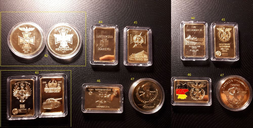 Колекционерски монети ФБР ЦРУ CIA NSA FBI масони police Германия поли