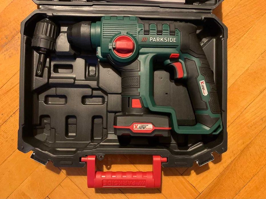 Акумулаторен перфоратор Parkside 12V Две функции внос Германия