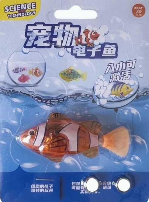 Робот - Рыбка для купания с подсветкой / игрушка в ванну / 1шт.