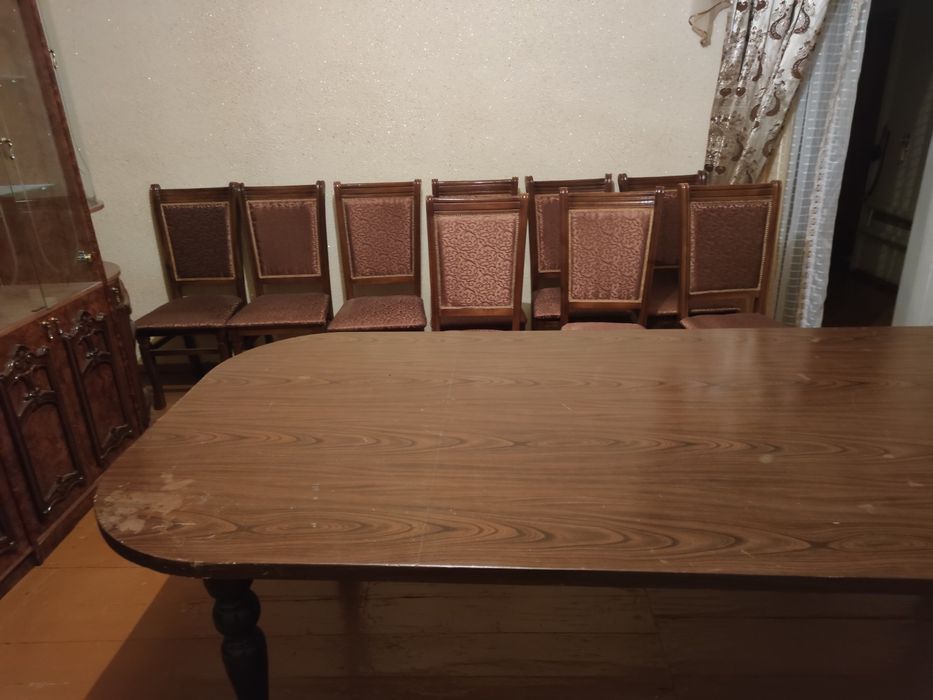 Стол с стульями stol va stullar 10 dona narxi 2.5 ml