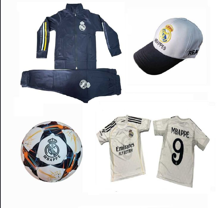 Детска Екипировка Cristaino Ronaldo 25/26 от 4 до 16г Реал Мадрид Син