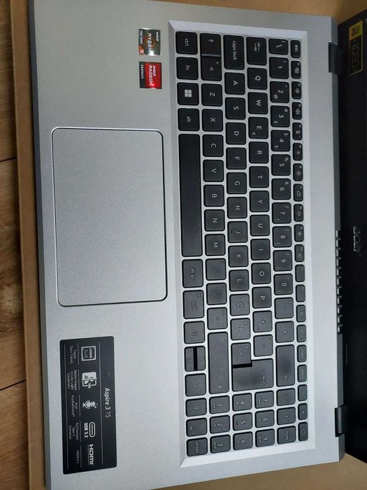 Laptop Acer Aspire 3 15 Ryzen 5, 8GB RAM, 512GB ssd– ca nou