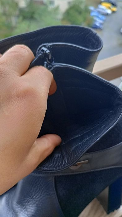 Дамски боти от естествена кожа на ток