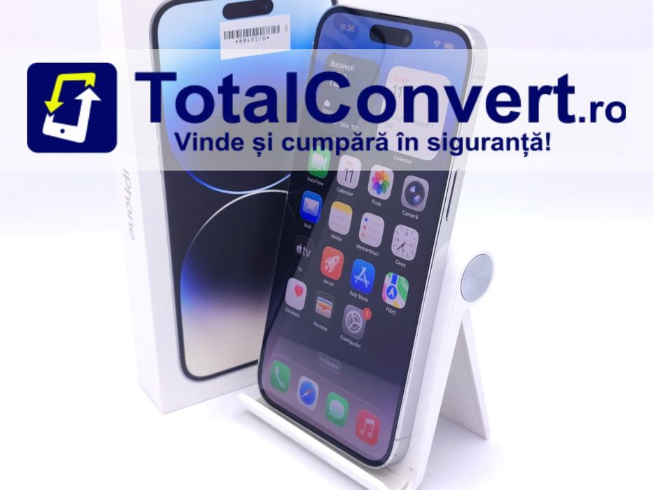Apple iPhone 14 Pro Max 128GB Silver 6GB, Garantie 24 luni | #D88495